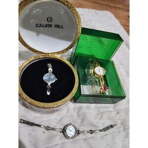 Bundle Of 3 Watches Christmas, Heart Designed, Calvin Hill -Needs Batteries-